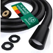 Markenlos Duschschlauch 125 cm flexibel - schwarz, knickbeständig und drehungssicher