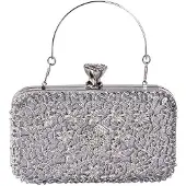 OEM Elegante Glitzer-Handtas in Zilver für Cocktailparty