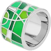 Akzent Fingerring "Brinda, langlebig" Gr. 54, weiß, Fingerringe, Damen, 54, Edelstahl, Fingerring