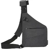 OEM Wasserresistenter Crossbody-Tasche mit mehreren Taschen für Männer und Frauen, Schwarz.