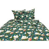 Zbyszko Bettwäsche, Baumwollbettwäsche, hohe Qualität 160x200 1213-2 Grün, Blumen