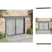 vidaXL Türvordach Schwarz 400x80 cm Polycarbonat - Markisen