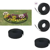 vidaXL Rasenkanten 5 Stk. Schwarz 10 m 15 cm Polyethylen - Beeteinfassungen