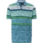 Babista Poloshirt "Poloshirt VANETO", Herren, Gr. 4XL, blau (grün gemustert), Obermaterial: 55% Baumwolle CO. 45% Polyester COOLMAX(R) PES(Coolmax)., Shirts Poloshirt