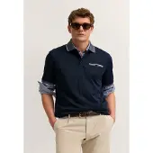 Bugatti Polo-Shirt für Herren, Kurzarm, aus Baumwoll-Mix mit Brusttasche