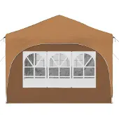 vidaXL Pop-up Partyzelt 575 x 288 x 245 cm Beige Oxford-Stoff