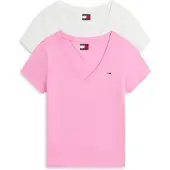 Tommy Hilfiger 2-pack V-neck Tee Ecru/pink Daisy Größe: S | Hemden Outlet | Damen | Braun