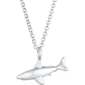 Elli Halskette Haifisch Hai Erbskette Tier Symbol 925 Silber Elli Silber