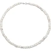 Elli Choker "Halskette Choker Glasperlen 925 Silber" Gr. 36, weiß, Halsketten, Damen, ohne Stein, Silber 925 (Sterlingsilber), Choker