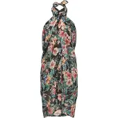 LASCANA Strandrock , Damen, Gr. 1, schwarz (schwarz bedruckt), Chiffon, Obermaterial: 100% Polyester, bedruckt, figurumspielend kurz, Röcke Strandrock, mit tropischem Print