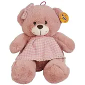 Deef Kuschelbär Rosa Plüschbär für Mädchen 30cm Stofftier Bär Teddybär im Kleid
