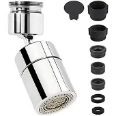OEM Drehbarer Küchenarmaturadapter 360°, 5 Düsen, wassersparend, M22/M24 Gewinde