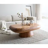 DELIFE Couchtisch Maskat 120x90 cm Akazie Natur