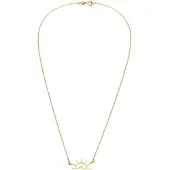 Elli Kette mit Anhänger "Halskette Sonnenaufgang Meere Wellen Motiv Sommer 925 Silber" Gr. 45, gold, Halsketten, Damen, ohne Stein, Silber 925 (Sterlingsilber), Kette mit Anhänger
