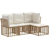 Syfax Outdoor-Sofagarnitur Natur Polyester