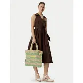 Liu Jo für Damen. AA6245-A0006 Grüne Basttasche (OSFA), Lässig, Raffia