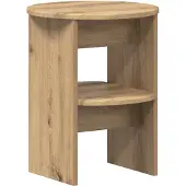vidaXL Seitenschrank 2 stk. Artisan-Eiche Ø40 x 50 cm Holzwerkstoff