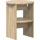 vidaXL Seitenschrank Sonoma-Eiche Ø40 x 50 cm Holzwerkstoff