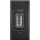 Legrand Bticino Axolute USB-Ladegerät 1.1A 1M Anthrazit - BTHS4285C1