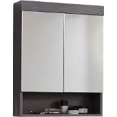 OEM Badezimmer Spiegelkasten 58 x 75 x 18 cm schwarz-silber modern