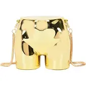 OEM Mini Acryl-Handtas für Frauen, Heupform, Ketten-Kreuzkörper-Tasche, kleine goldene Tasche