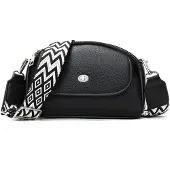 Azomor Stilvolle und Funktionale Damen Schultertasche mit Verstellbarem Riemen und Mehreren Fächern