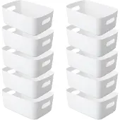 OEM Kunststof opbergmand met witte handgrepen