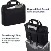 Markenlos Laptop Schultertasche - wasserabweisend, für Herren - schwarz