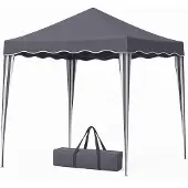 BC-Agentur Faltpavillon 3 x 3 m ( Anthrazit ) Pop-Up System, Pavillon wetterfest und UV-Beständig mit Tragetasche, höhenverstellbar und wasserfest