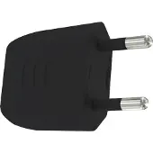 Kopp Euro Stromstecker 2.5A Seitenanschluss Schwarz - 177015001 [10 Stück]