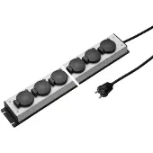 Kaiser Martin Steckdosenleiste 6-fach Klappdeckel ohne Schalterkabel (Europäische Steckdose) - 1059ZL6L-SW15