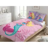 Barbie and Friends Kinder Bettwäsche 2tlg Set 135/140x200 Baumwolle – Rosa
