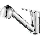 OEM Edelstahl-Küchenarmatur, ausziehbar, 360° drehbar, 2 Strahlarten, Chromsilber