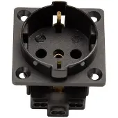 Kaiser Martin 1-Wege-Bündigstecker IP20 Schwarz - 385K/1/sw [35 Stück]
