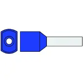 Klemko Zwillingsdraht-Ferrule 16mm² Blau DIN Isoliert - 727560 [50 Stück]