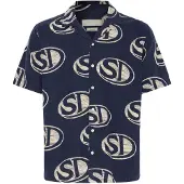 !Solid Leinenhemd SOLID "Leinenhemd SDUte", Herren, Gr. S, N-Gr, blau (193932 naval academy), Obermaterial: 58% Leinen LI. 42% Viskose CV., Hemden Leinenhemd