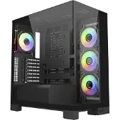 FSP M540-BA Gehäuse Midi Tower mITX, mATX, ATX (BTF) Schwarz, Midi Tower, PC, Schwarz, ATX, micro ATX, Mini-ITX, Glas, SPCC, Gaming