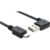 DeLOCK 3m USB 2.0 A - miniUSB m/m, 3 m, USB A, Mini-USB A, USB 2.0, Männlich/Männlich, Schwarz