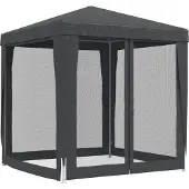 vidaXL Partyzelt mit 10 Mesh-Seitenwänden Anthrazit 3x12 m HDPE