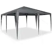 vidaXL Party-Zelt Weiß 600 x 400 x 266 cm Polyethylen und Stahl