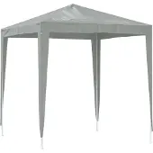 Syfax Party-Zelt 200 x 200 x 240 cm Hellgrau PE und Stahl