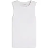 Tommy Hilfiger Tanktop "MULTISTRIPE TANK TOP", Damen, Gr. L (42/44), weiß (ecru), Single Jersey, Obermaterial: 100% Baumwolle, unifarben, regular fit normal, Rundhals, Tops Tanktop, Baumwolle
