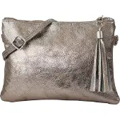 OEM Leder Schultertasche Kleine Clutchtasche 22x15cm Anny G248 Bronze