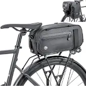 Unyqoos Fahrradtasche 26 L wasserdichte Fahrradtasche für Gepäckträger - Schwarz