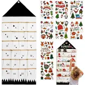 OEM Adventskalender aus Stoff 2024 mit 24 Fächern zum Aufhängen