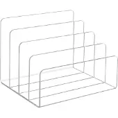 OEM Transparante acryl-Dokumenten-Organizer mit vier Sektionen