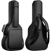JMXZ Azomor Wasserdichte gepolsterte Gitarrentasche mit Reißverschlüssen und Schulterriemen