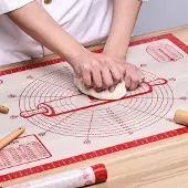 OEM Silikonische Backmat extra groß, antislip, messfunktion, lichtrot