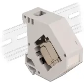 DeLOCK Hutschienenadapter mit Keystone Modul RJ45 Buchse Cat.6A LSA, Grau, RJ-45, LSA, Weiblich, 23/24/25/26, Cat6a