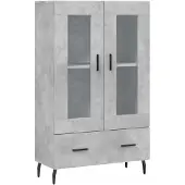 Syfax Highboard Betongrau 69,5x31x115 cm Holzwerkstoff